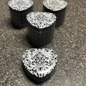 Brighton Jewelry tins - 3 large 1 small heart shaped
